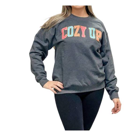 NEW FOX AND OWL cozy up sweatshirt in black - Picture 1 of 2